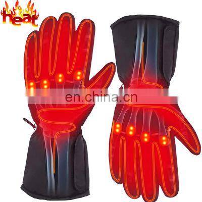 Manufacturers Waterproof Rechargeable Electric Heating Biker Ski Winter Warm Resistant Heated Gloves With Battery