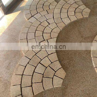 G682 Sandstone Road Parking Paving Stones Blocks Basalt Fan Shape Outdoor Tiles Material Price Philippines