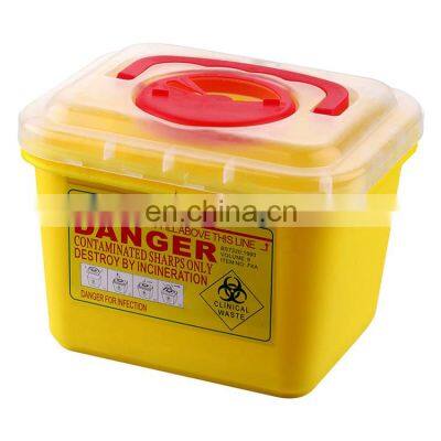 Greetmed New products dispensing 5.1L 2.5L yellow medical syringe needle sharp container