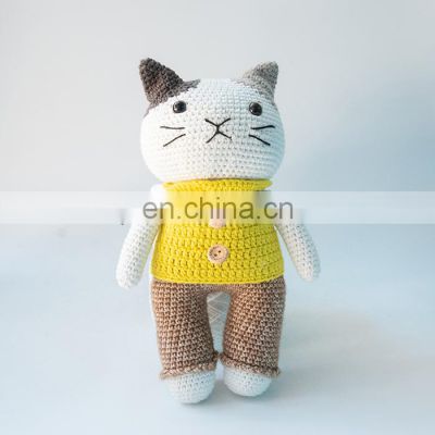 Yellow Cat Sweet Crochet Doll Amigurumi Handmade Kid's Toy crochet toy for baby Vietnam Supplier Cheap Wholesale