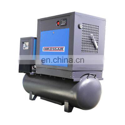 Hiross 22kw 30hp Energy saving screw air compressor with air dryer for industrial equipment 5hp air compressor