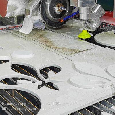 HUALONG HKNC-650J Waterjet Bridge Saw Combo Saw and Waterjet Granite Marble Stone Kitchen Countertop Cutting Machine photo-4