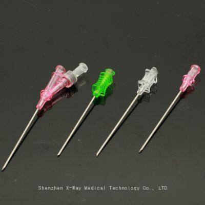 Medical puncture needle hub 20G 20Ga 18G 18Ga injection needle 38mm 70mm, Y port introducer needels for guidewire guide wire interntional surgery operation