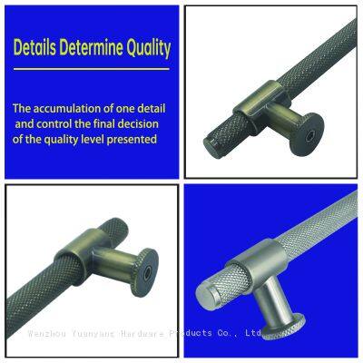 Fancy Knurled Pegangan Dan Kenop Tarik Laci Lemari Aluminium Furnitur Warna Ganda photo-2