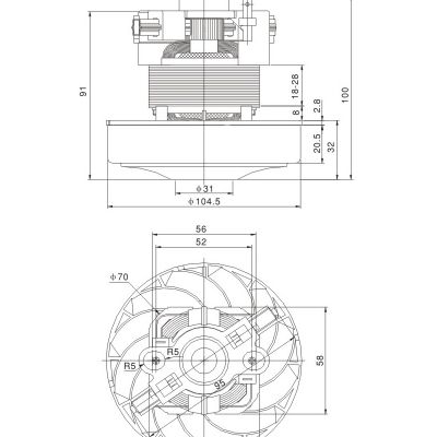 Brush Vacuum Cleaner Motor photo-2