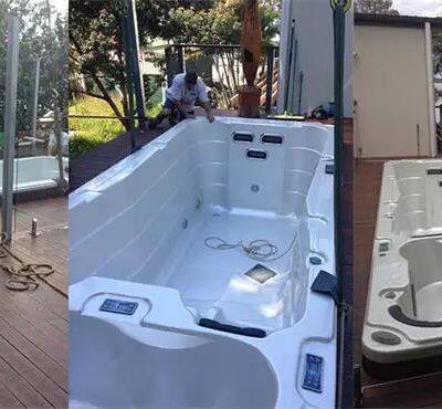 Large Endless Swimming Pool Acrylic Massage Outdoor Whirlpool SPA Hot Tub With Small Balboa Control System photo-4