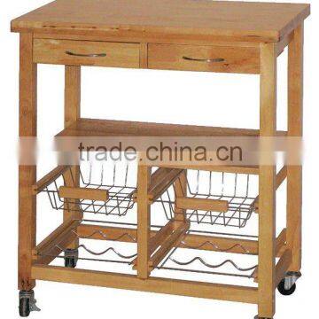 Bamboo Kitchen Trolley