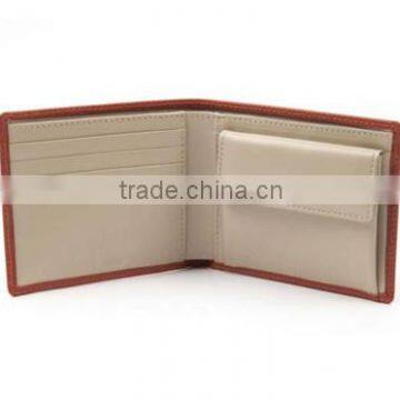 100% handmade bifold calf leather men wallet fashion genuine leather wallets