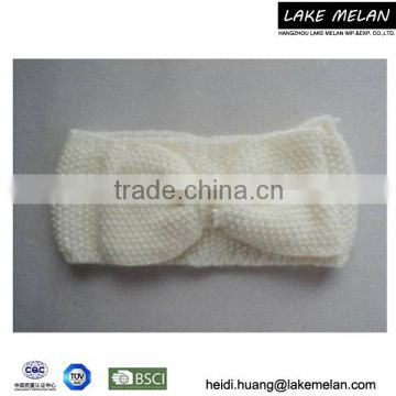 Hot Selling Acrylic Knitted Head Band With Bowknot