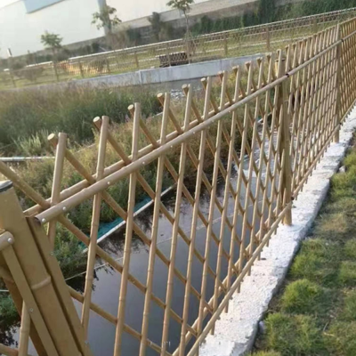 Modern Stainless Steel Imitation Bamboo Fence with 3D Modeling for Gardens, Urban Parks, and Tourist Spaces