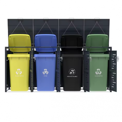 Commercial Grade HDPE Trash Can 240L With Wheels for Easy Transport