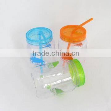 plastic mason jar with handle and lid