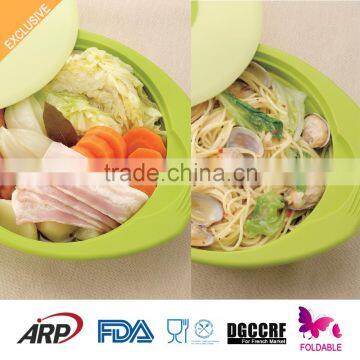 Heat resistant microwave oven silicone bowl