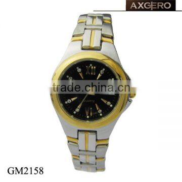 stainless steel womens watch gold plating