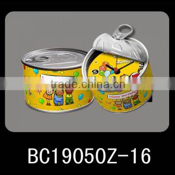 birthday gift can clock,cute can clock, colourful pattern table clock