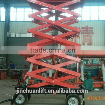 JINCHUAN mobile scissor lift platform auxiliary walking elevator hydraulic lift elevator outdoor lift elevators