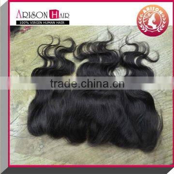 2014 Qingdao whosale factory price top quality brazilian human hair lace frontal piece