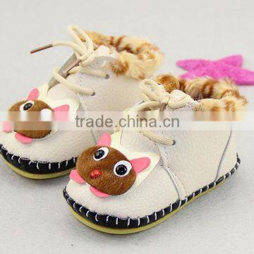 2015 New Children Baby Winter Shoes Children Baby Toddler Soft Bottom Pure Handmade Leather Shoes