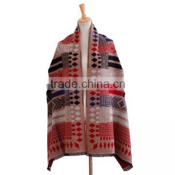 Winter Warm Fashion Ladies Cashmere Tartan Shawl Scarf Manufacturer photo-6