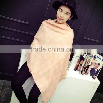 New Style Winter Autumn Tassel Cashmere Feel Woven Tartan Acrylic Scarf Quality Choice photo-4