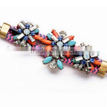 Hot candy European Fashion acrylic bracelets plant multicolor Bracelet For Women bangles Luxury High Quality rope chain Jewelry