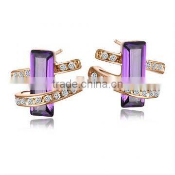 24 karat gold jewelry amethyst women african inspired jewelry drop earrings