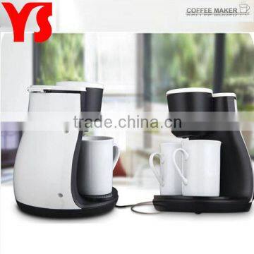 2 cup filter coffee maker with porcelain cups