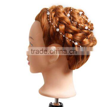 Professional makeup cheap 100% long synthetic hair mannequin training head