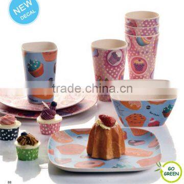 dinnerware Eco friendly type bamboo fiber dinner set