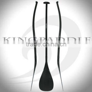 Open Ocean Carbon Outrigger Canoe Boat Paddle with Bent Shaft
