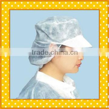 Snood cap /Cap +peak with hair net/worker cap /women cap