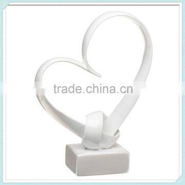 Glazed Ceramic Wedding Heart Cake Toppers Quality Choice