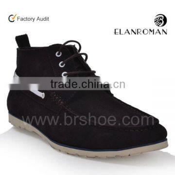 Men suede leather casual boots wholesale genuine leather boots