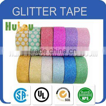 Custom decorative water acrylic adheisve glitter tape waterproof