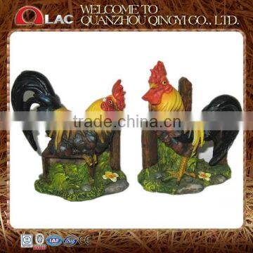 two roosters garden statue resin decoration