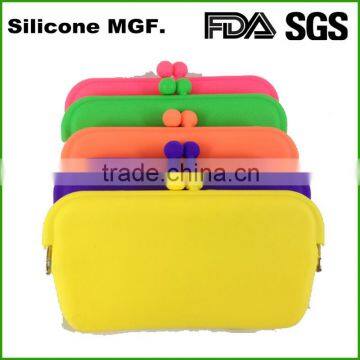  hot sales promotion cosmetic case silicone clutch makeup bag