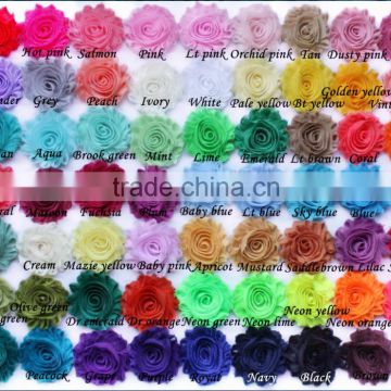 62 colors--Hot Sell Chiffon Rosette Shabby Flowers Trim wholesale