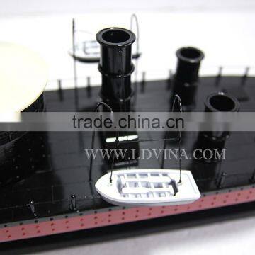 U.S.S MONITOR WOODEN WAR SHIP MODEL photo-5