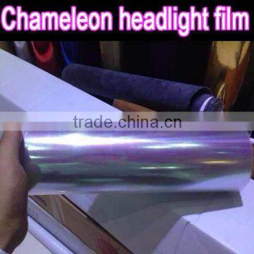 New arrival White chameleon headlight tint film/car light vinyl,chameleon white to purple headlight film