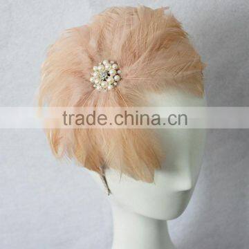 Wedding Party Race Days feather fascinator wholesale on headband