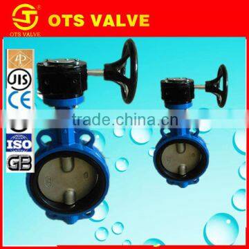 BV-DS060 nonstandard dn300mm wafer type worm gear operated butterfly valve