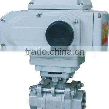 Electrical Thread Ball Valve (3PC), 3pc ball valve with electric actuator, motorized ball valve