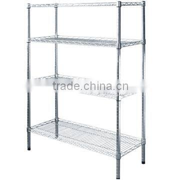 Adjustable Metal 4 Tiers Chrome Carbon Steel Wire Shelving Rack photo-4
