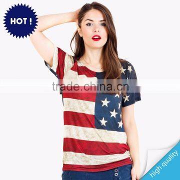 America design ready stock work out style digital print modern fashion couple t-shirt