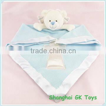 2014 new arrive white bear blue baby handkerchief