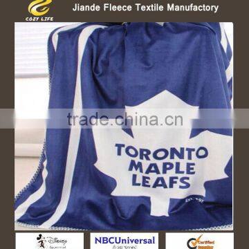 New Design toronto maple leafs 100% polyester Throw 120x80cm short-pile velour Sherpa fleece blanket