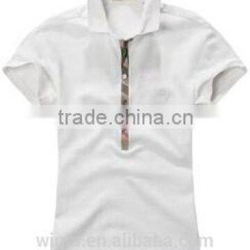 fashion design new short sleeve men white polo shirt