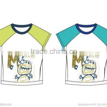 Wholesale Price Toddler Boys T-shirt With Chest Print Baby Clothing Kindergarten Baby Boys T-shirt photo-2