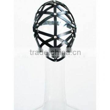 Black Leather Woven Face Mask High Quality AP-4801