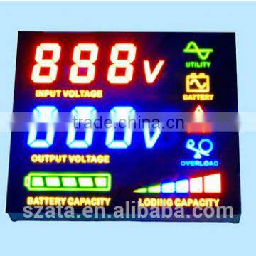 custom full color indoor seven segment LED screen for voltage stablizer